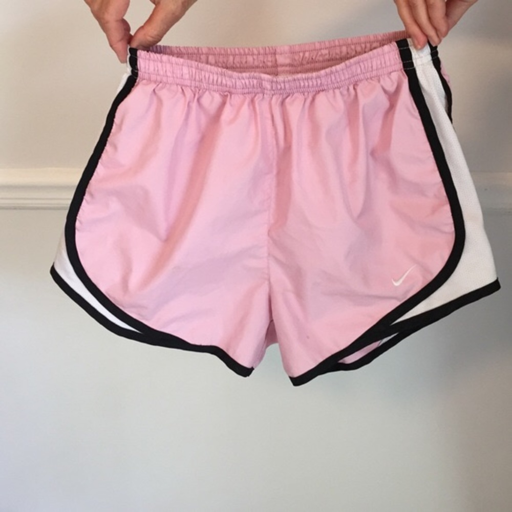 baby pink Nike shorts